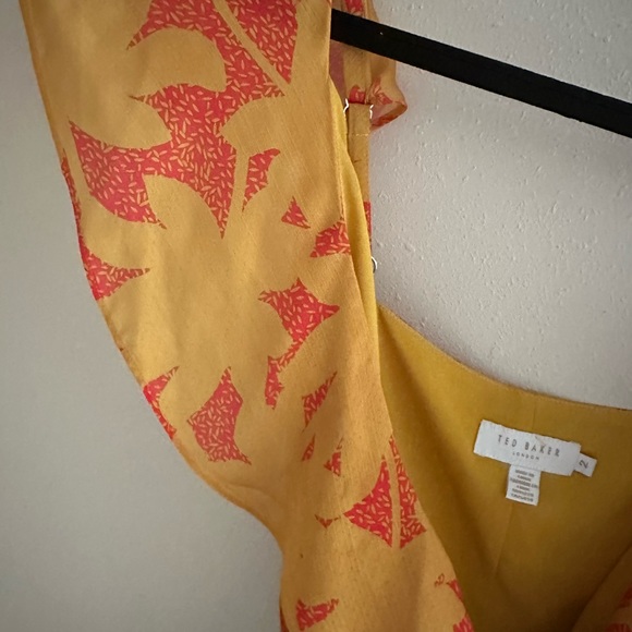 Ted Baker Saraaa Ruffle Midi Wrap Dress sz 4-6 - Picture 5 of 6